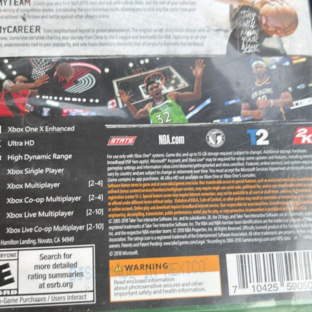 NBA 2K Game for Xbox - Green Cover